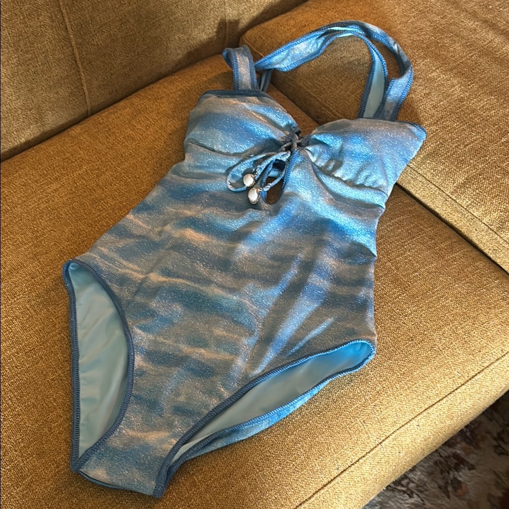 Becca Shimmering Blue One-Piece Swimsuit